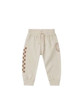 Rylee + Cru Skate of Mind Joggers Neutral Checkered Sweatpants Size 4-5y
